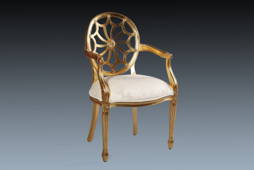 Louis XVI Armchair, Gold And Cream