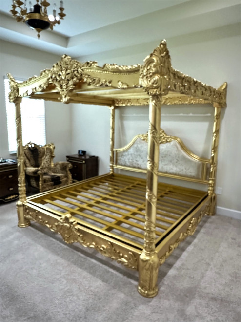 Gold Canopy Bed King