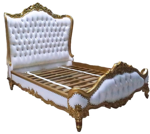 Rococo Bedroom Set, Gold and White