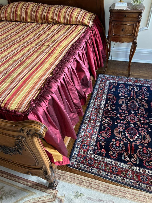 CUSTOM BEDSPREAD IN SANDERSON BAMBI BLUSH FABRIC