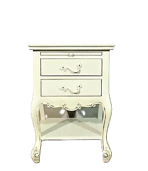 Chateau Antique White Bedside, Louis XVI Style