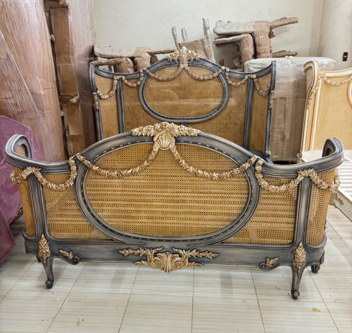 FRENCH RATTAN BED