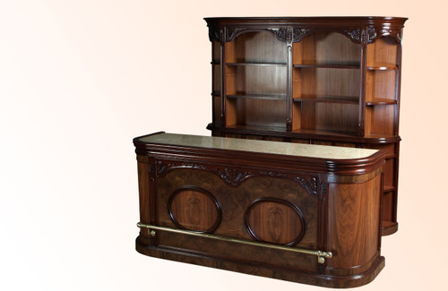 FRENCH MAHOGANY WOOD BAR