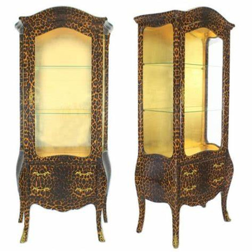 Leopard Display Cabinet, Baroque Style