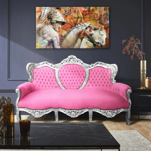 ROYAL BAROQUE SOFA, Silver Leaf