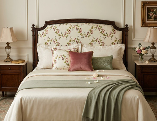 Louis XVI Headboard, Mahogany