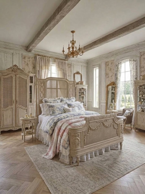 BORDEAUX LOUIS XVI RATTAN BEDROOM SET