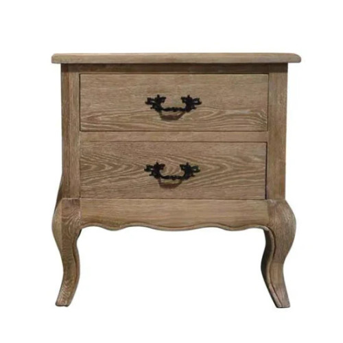 FRENCH 2 DRAWER RUSTIC BEDSIDE TABLE OPTION B