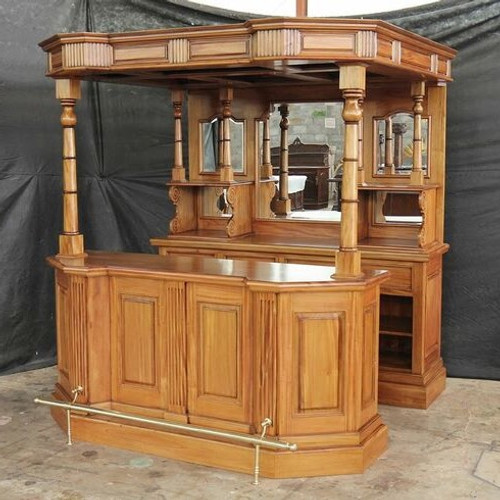 FRENCH HOME BAR OAK FINISH