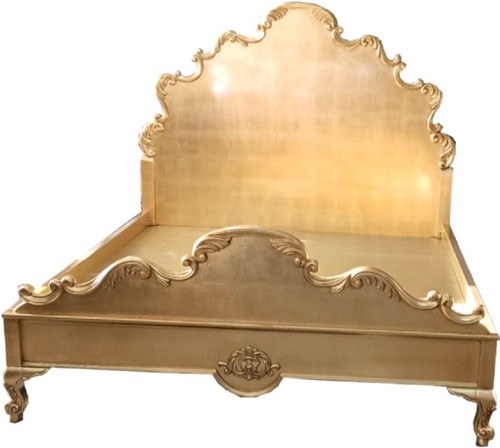 Gold baroque bed frame