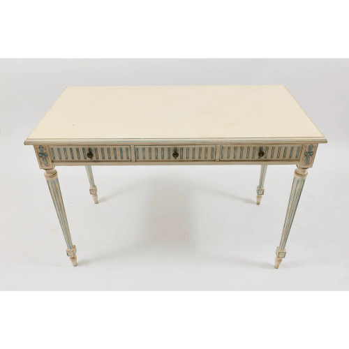 cream and blue French Desk