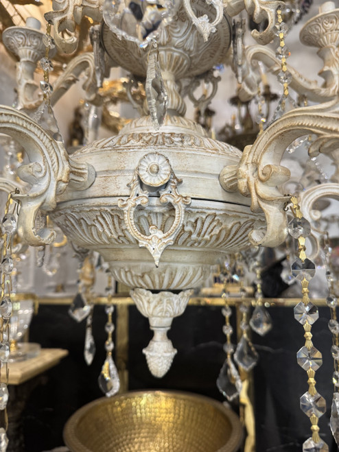 large whitewash chandelier