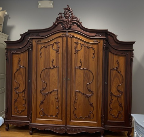 Marie Antoinette Armoire Bubinga and Kingwood Veneers