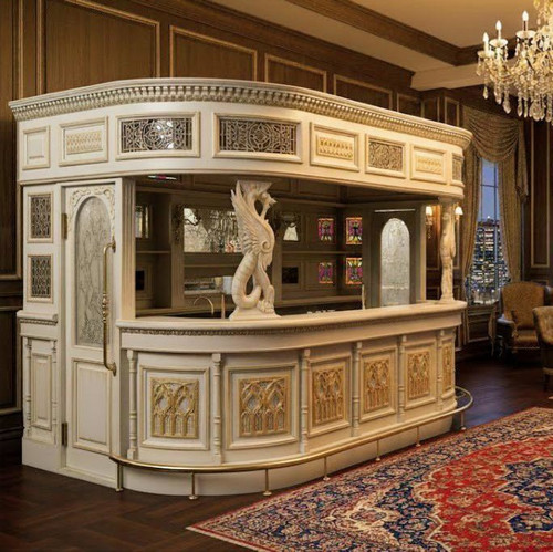 OFF WHITE AND GOLD GOTHIC CANOPY BAR