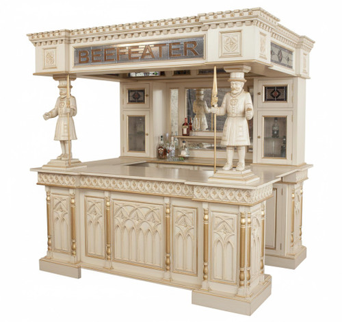 THE BEEFEATER CUSTOM HOME PUB BAR CREAM AND GOLD