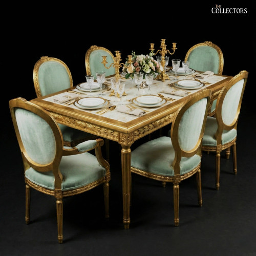 THE GRAND VERSAILLES DINING SET 38 INCH DEPTH x 72 INCH LONG