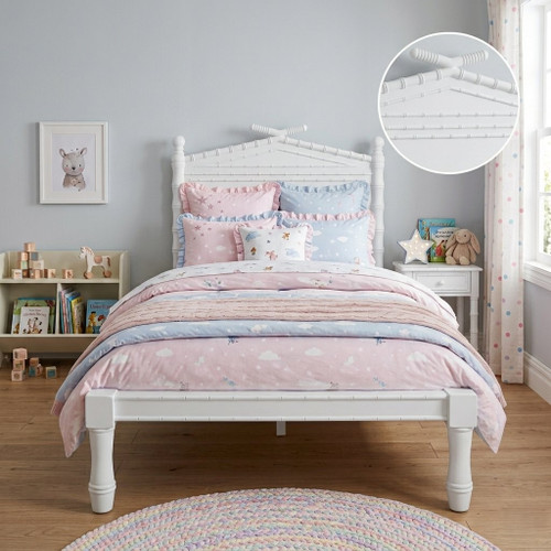 Petit Château Faux Bamboo Low-Post Twin Bed