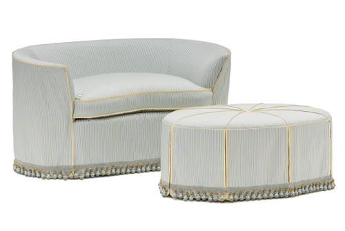 Champagne French Tub Sofa ...Cream with Ivory Finish