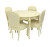 LIGHT DISTRESSED CREAM FRENCH DINING SET