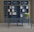 LUXURY BOOKCASE CADET BLUE AND GOLD