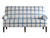 Upholstered Bed 1, Blue and White