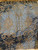 Regal Damask Jacquard Brocade Fabric in Slate Blue and Metallic Gold