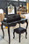 French Chateau Vanity Table, Chateau Black