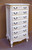 Rococo 7 Drawer Chest, Antique White