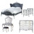 Rococo Bedroom Set, Black & Silver