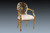 Louis XVI Armchair, Gold And Cream Louis XVI Armchair, Gold And Cream