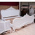 Provincial Luxury Carved Bedroom Set, Distressed White