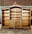 French Carved Bookcase Display with ladder, Gold
