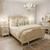The Juliette Louis XIV Rattan Bed in Antique Ivory