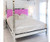 Glam Four Poster Mirrored Bed,  Fuschia Pink Velvet