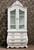 French Bomb Display Cabinet, French Antique White