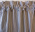 Black and white ticking curtain with 3" rod pocket