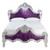 Rococo Bedroom Set, Purple & Silver 4 Pieces