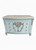 PALE BLUE AND SILVER CHEST OF DRAWERS