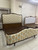 CUSTOM MADE LOUIS XV CORBEILLE BED WITH GOODFELLOWS PARISIAN VINE HAY FABRIC