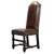 French Country Rustic Dining Chair with Vintage Leather