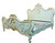 Champagne Rococo Bed, Blue and Gold