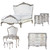 Rococo Silver Bedroom Set