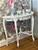 Shabby Chic Console Table, Satin Distressed White