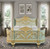 FRENCH PROVINCIAL PASTAL GREEN AND CREAM BED