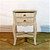 Chateau Whitewashed Bedside, Louis XVI Style Chateau Whitewashed Bedside, Louis XVI Style