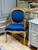 Versailles Gold Armchair, Blue Velvet