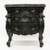 Rococo Carved Headboard, Lacquer Black