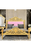 Luxury Baroque Upholstered Bed Frame, Gold And Purple 