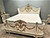 Chateau De Versailles Bed, Antique White with Gold Leaf