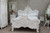 Rococo bedroom set distressed white